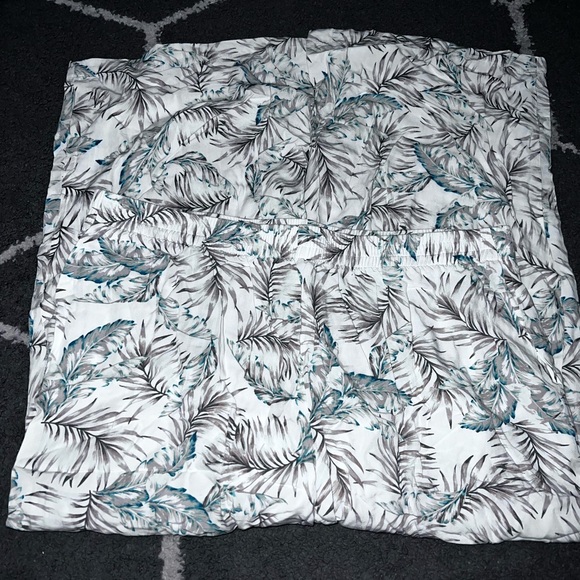 J. Jill Palm Print Pull On Wide Leg Crop Pants Size XL Tall - Picture 4 of 7